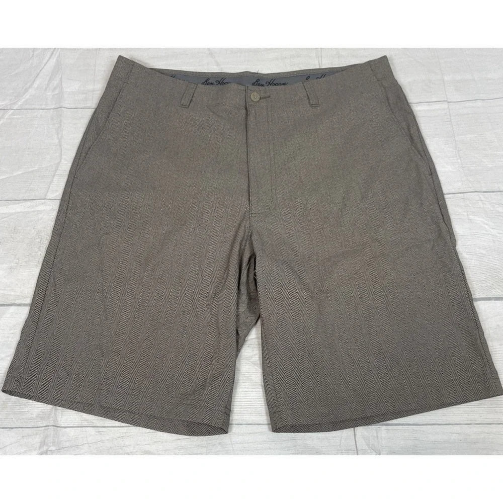Ben Hogan Men's Golf Shorts Size 34 Flat Front UPF‎ 50 Stretch Waistband Hybrid